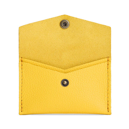 Canary | Small leather envelope card wallet with snap closure