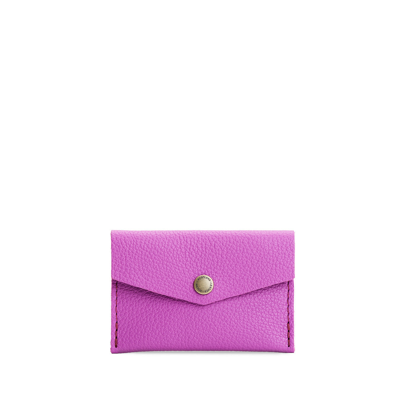 Cattleya | Small leather envelope card wallet with snap closure