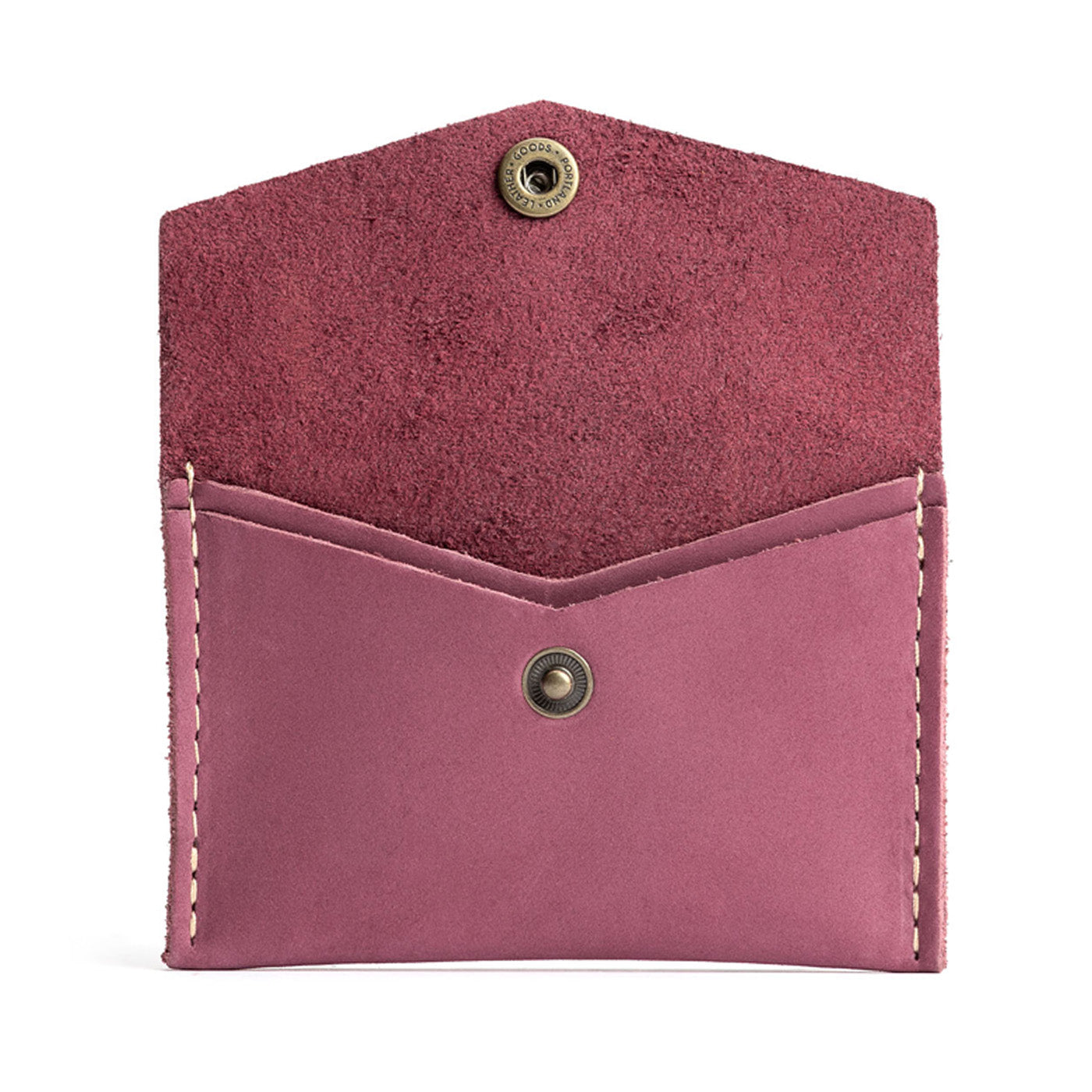Foxglove | Small leather card wallet with snap closure