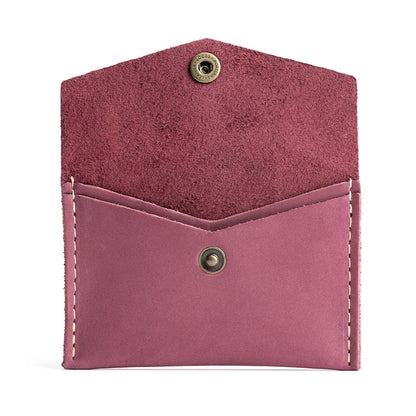 Foxglove | Small leather card wallet with snap closure