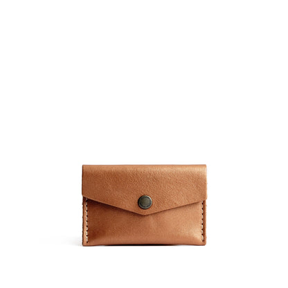 Hava | Small leather card wallet with snap closure