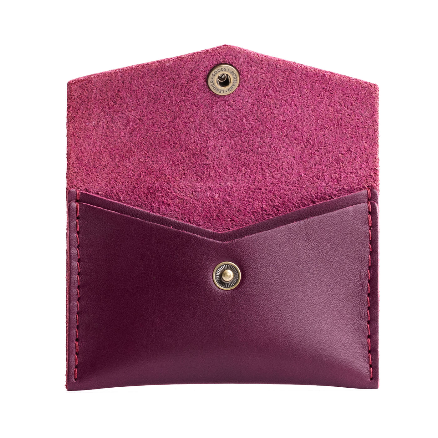 Lollipop | Small leather envelope card wallet with snap closure