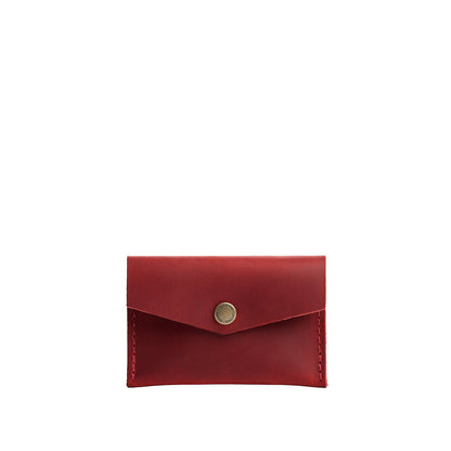 Phoenix | Small leather envelope card wallet with snap closure