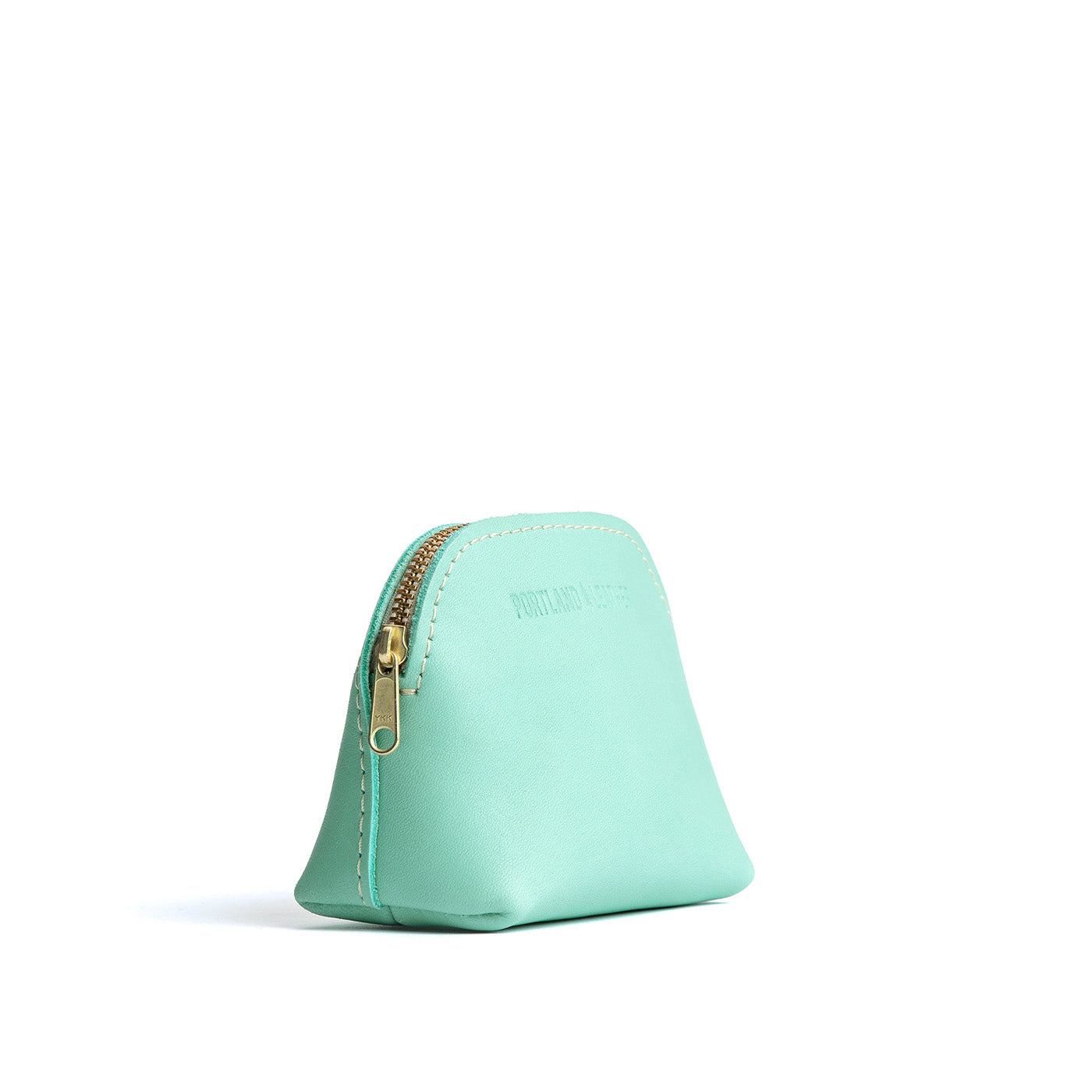 Mint*Mini | Compact leather pouch with top zipper