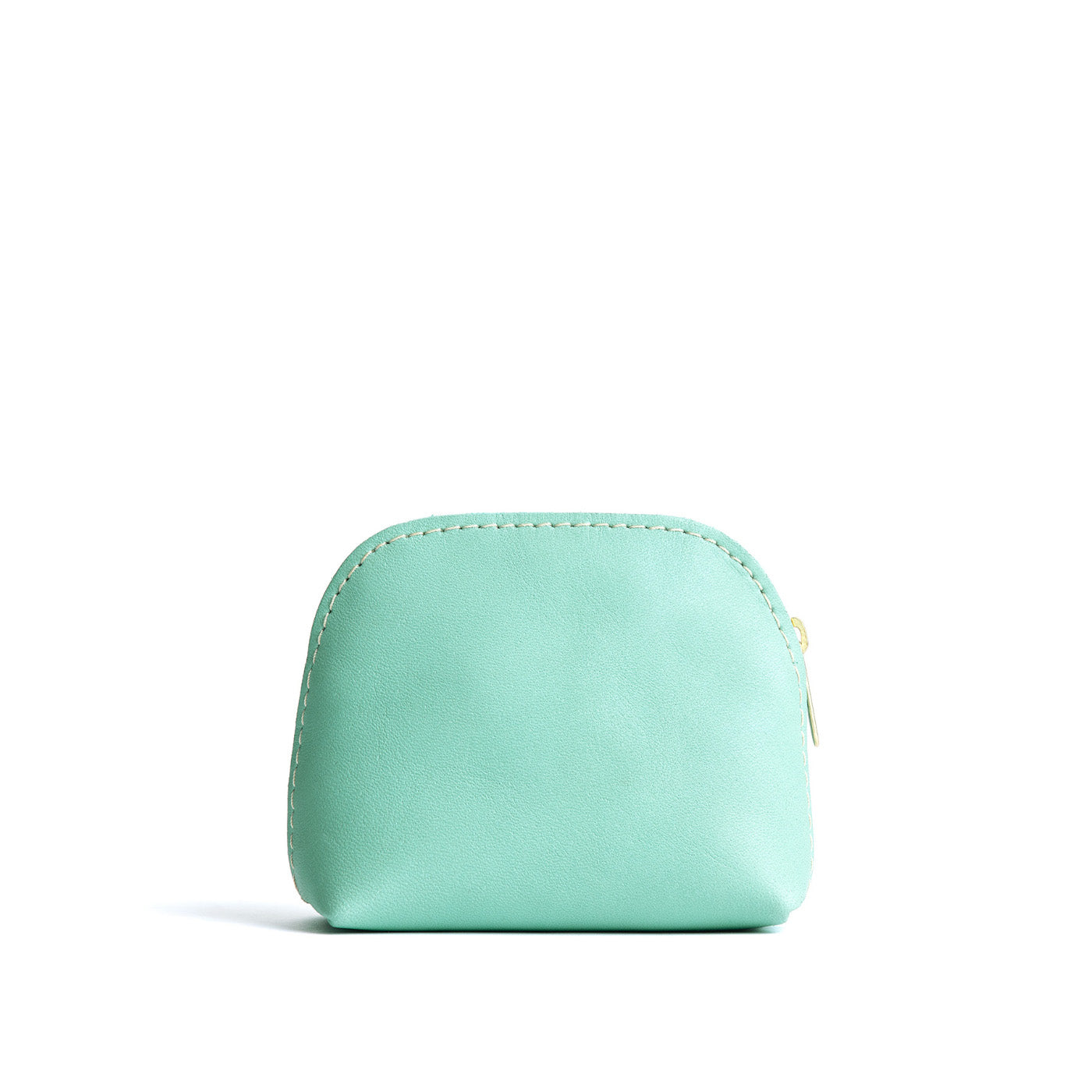 Mint*Mini | Compact leather pouch with top zipper