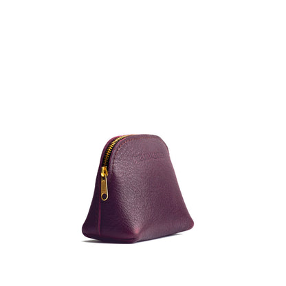 Plum*Mini | Compact leather pouch with top zipper