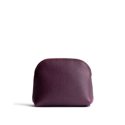 Plum*Mini | Compact leather pouch with top zipper