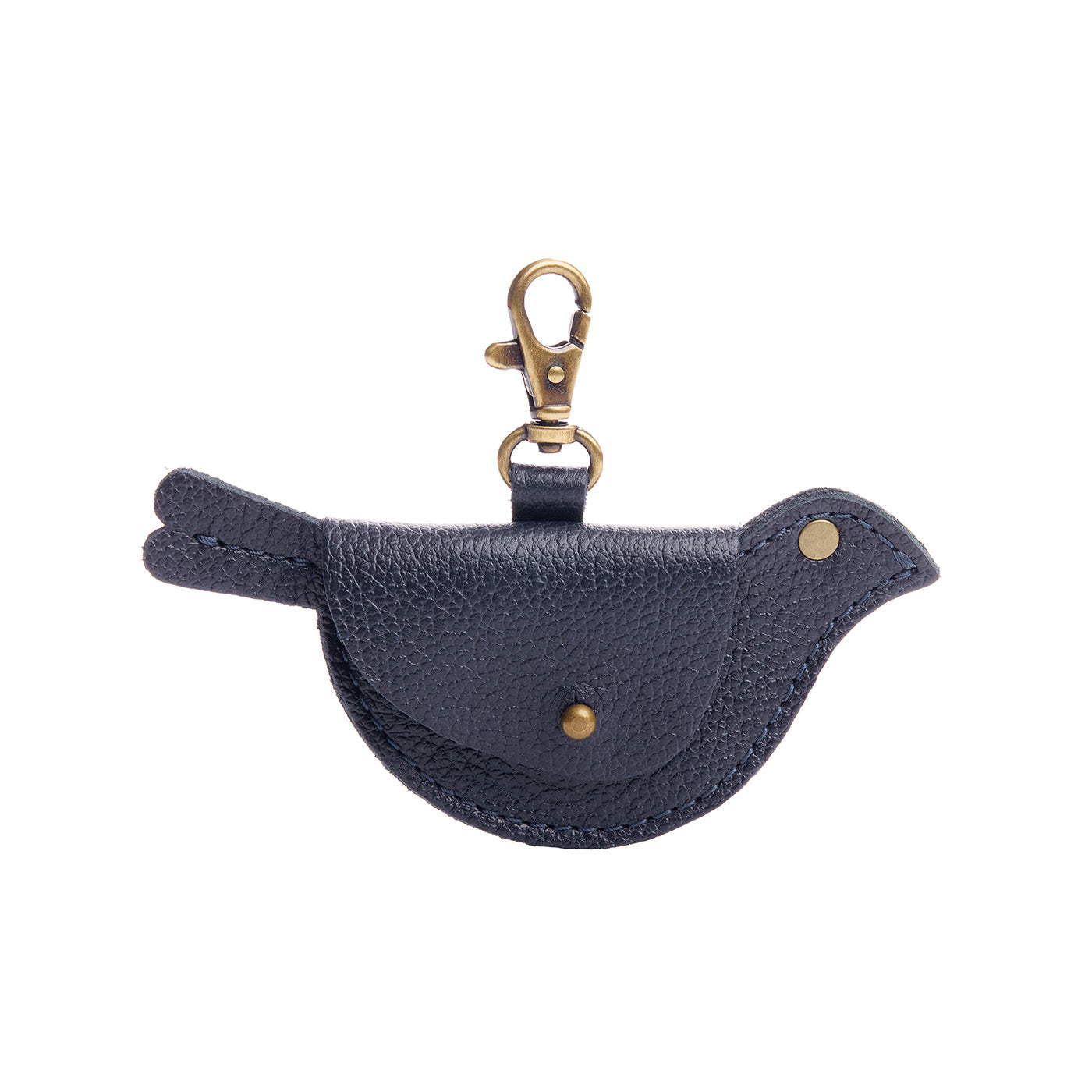 Night Owl | Bird shaped pouch with button closure and lobster clasp