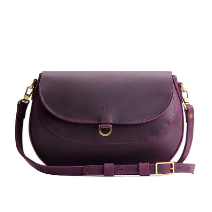 Larkspur*Large | Leather Crossbody with a flap and magnetic closure