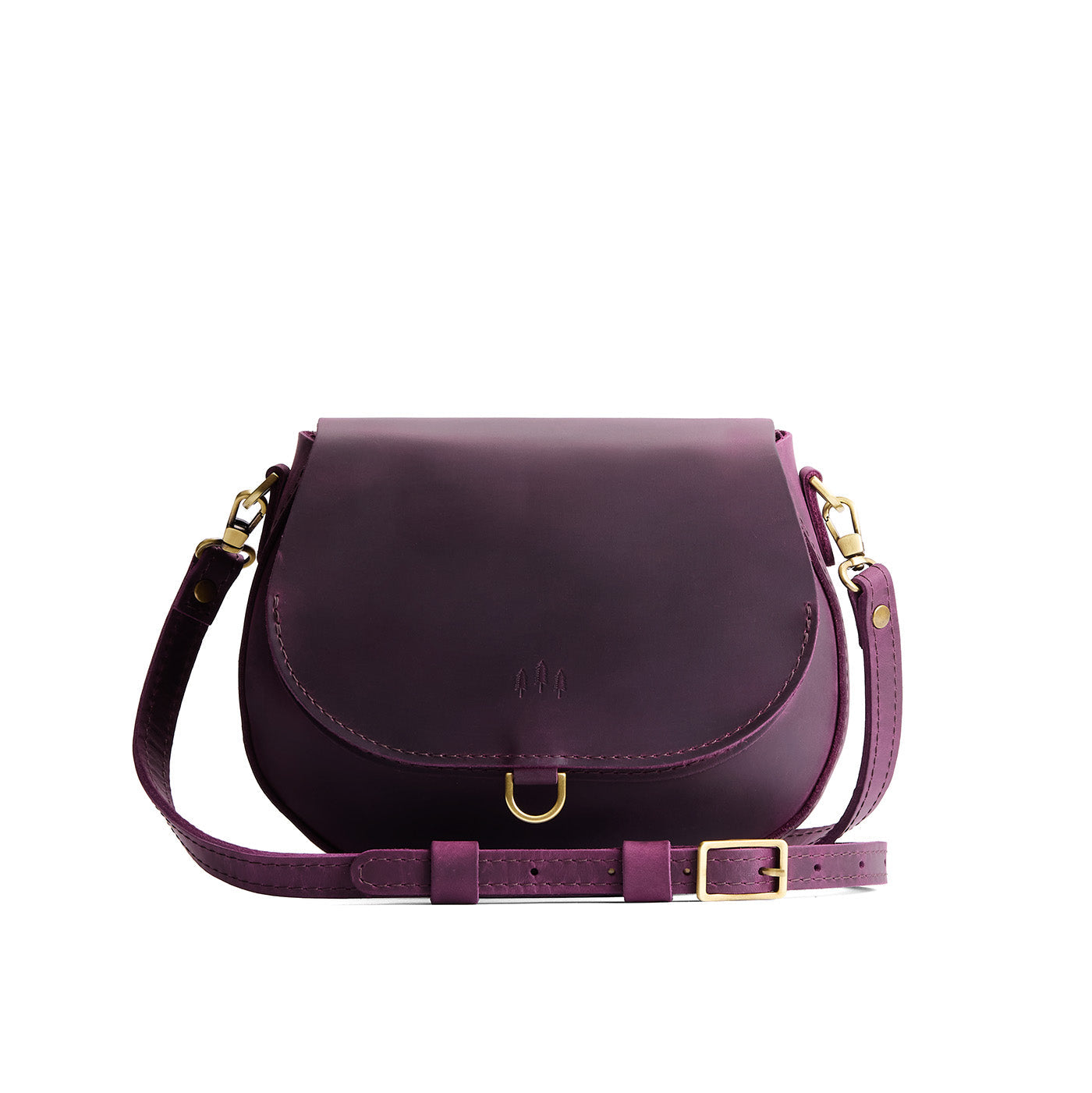 Larkspur*Small | Petite leather Crossbody with a flap and magnetic closure