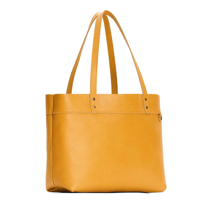 Sunshine*Large*Classic | Leather tote bag with riveted straps and exterior key loop