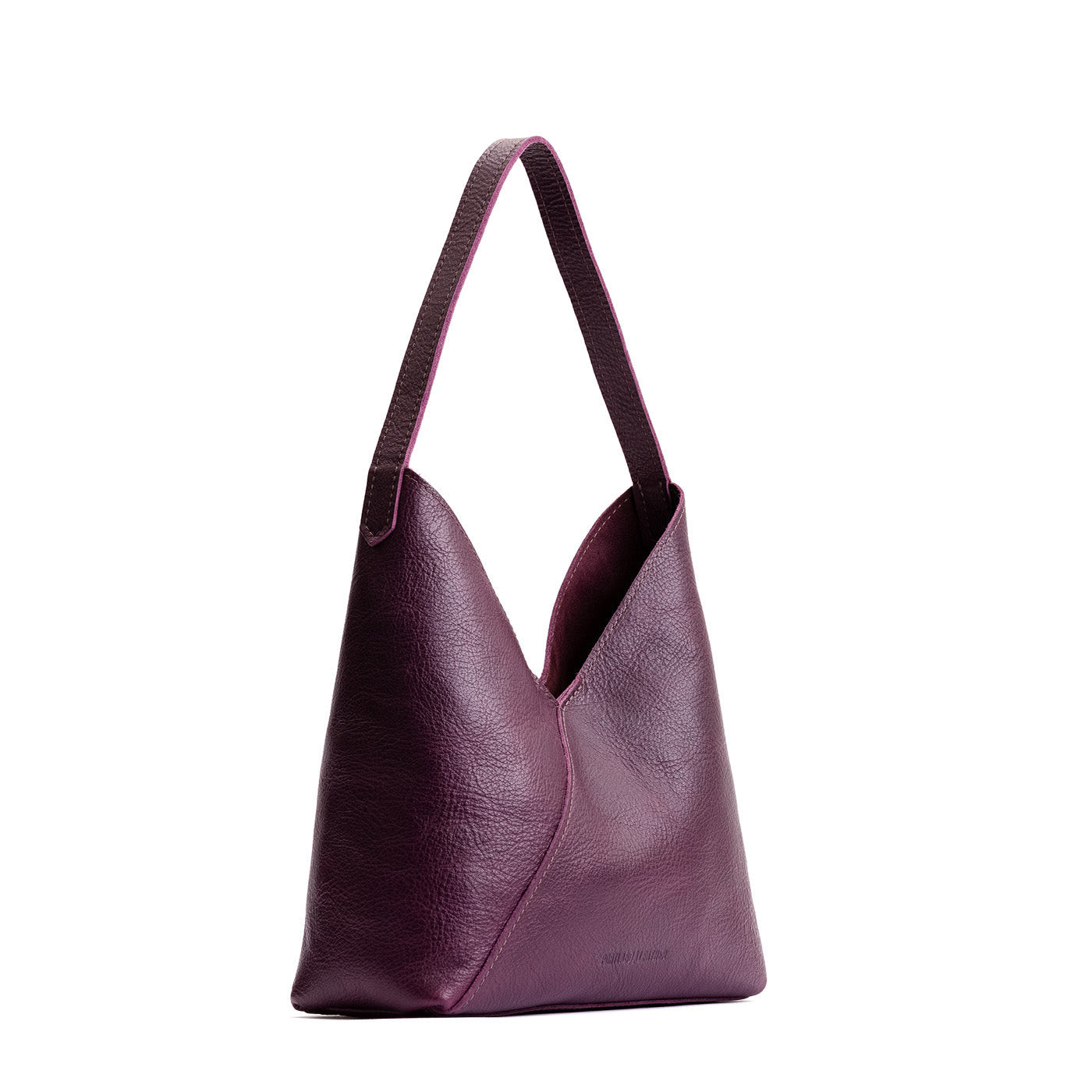 Plum*Large | Mid-size shoulder bag with magnetic snap closure