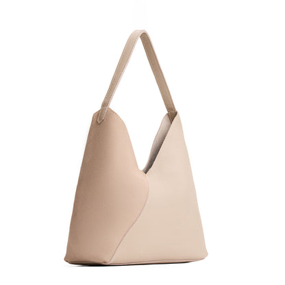 Toasted Oat*Oversized | Large shoulder bag with magnetic snap closure