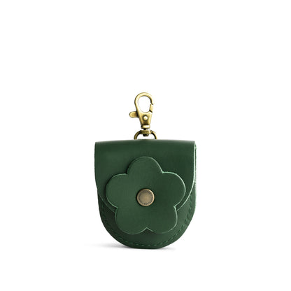 Aruba | U shaped pouch with leather flower applique