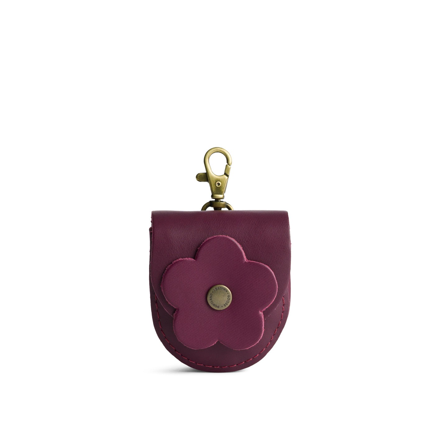 Lollipop | U shaped pouch with leather flower applique