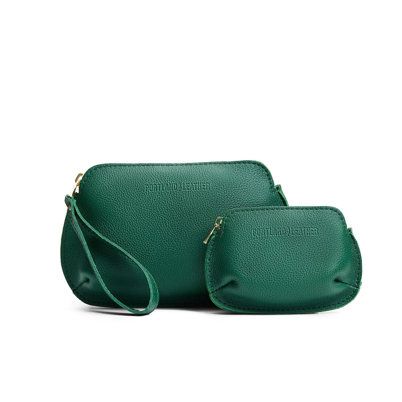 Bacalar | Small and large pouch with top zipper and curved edges