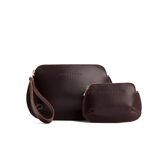 Grizzly | Small and large pouch with top zipper and curved edges
