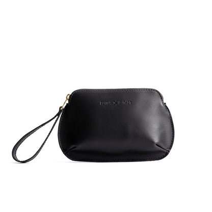 Black*Large | Large pouch with top zipper and curved edges