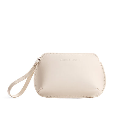 Bone*Large | Large pouch with top zipper and curved edges