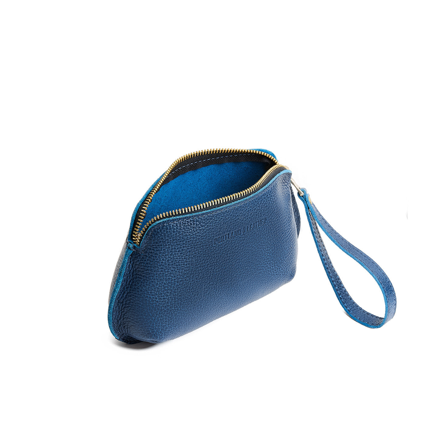 Caspian*Large | Small pouch with top zipper and curved edges