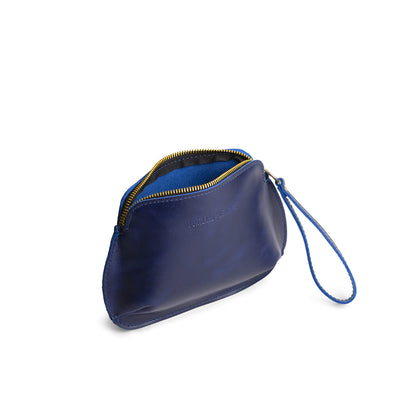 Cowboy Blue*Large | Large pouch with top zipper and curved edges