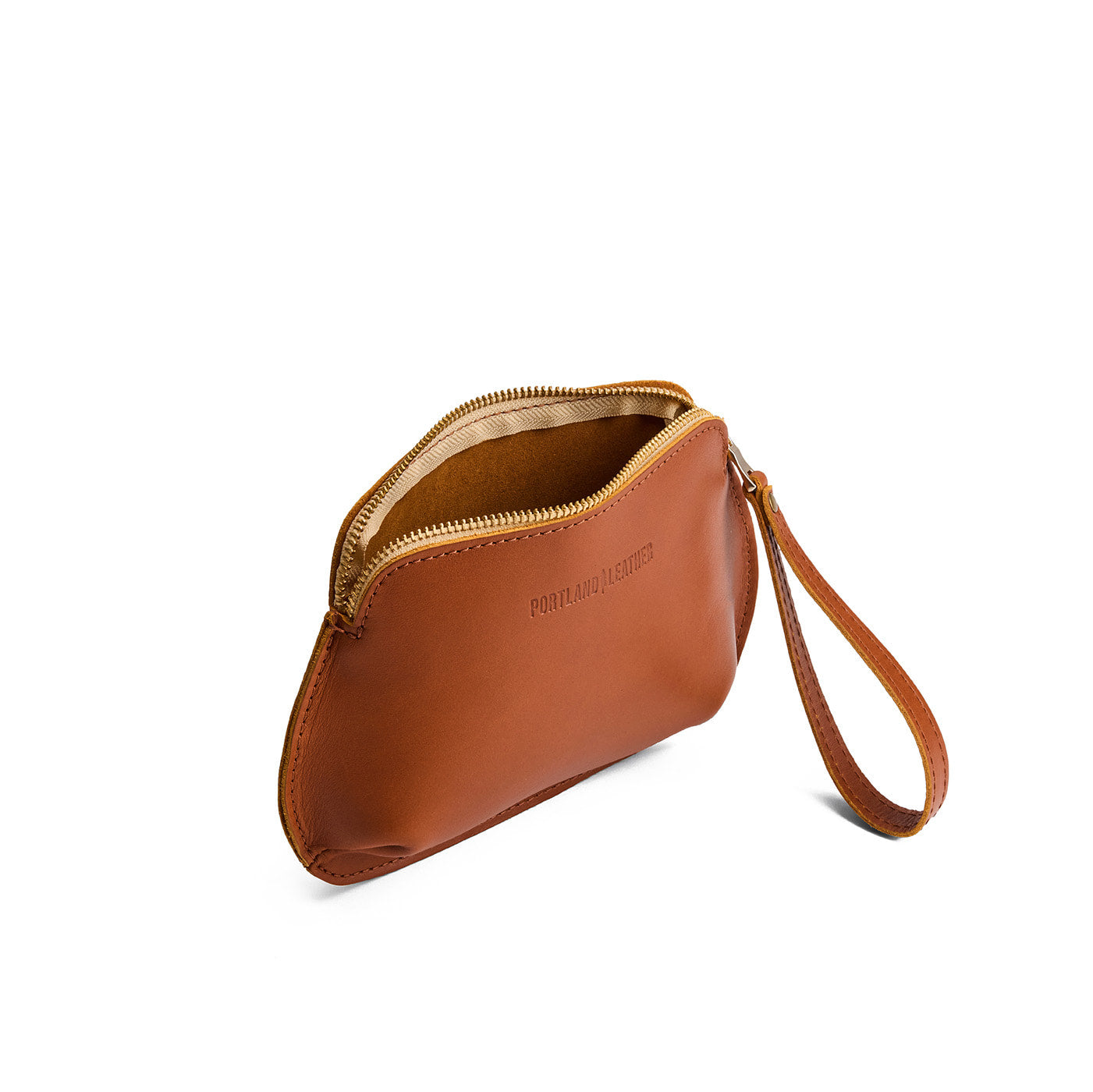 Honey*Large | Small pouch with top zipper and curved edges