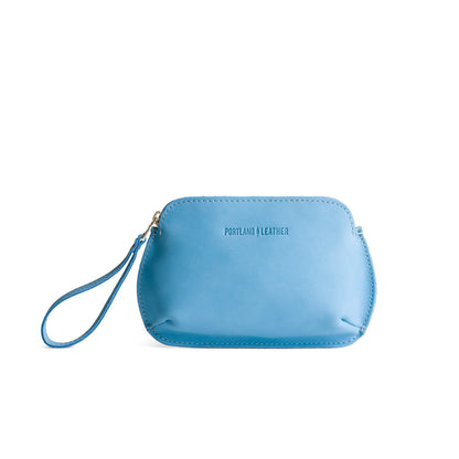 Iceberg Blue*Large | Large pouch with top zipper and curved edges