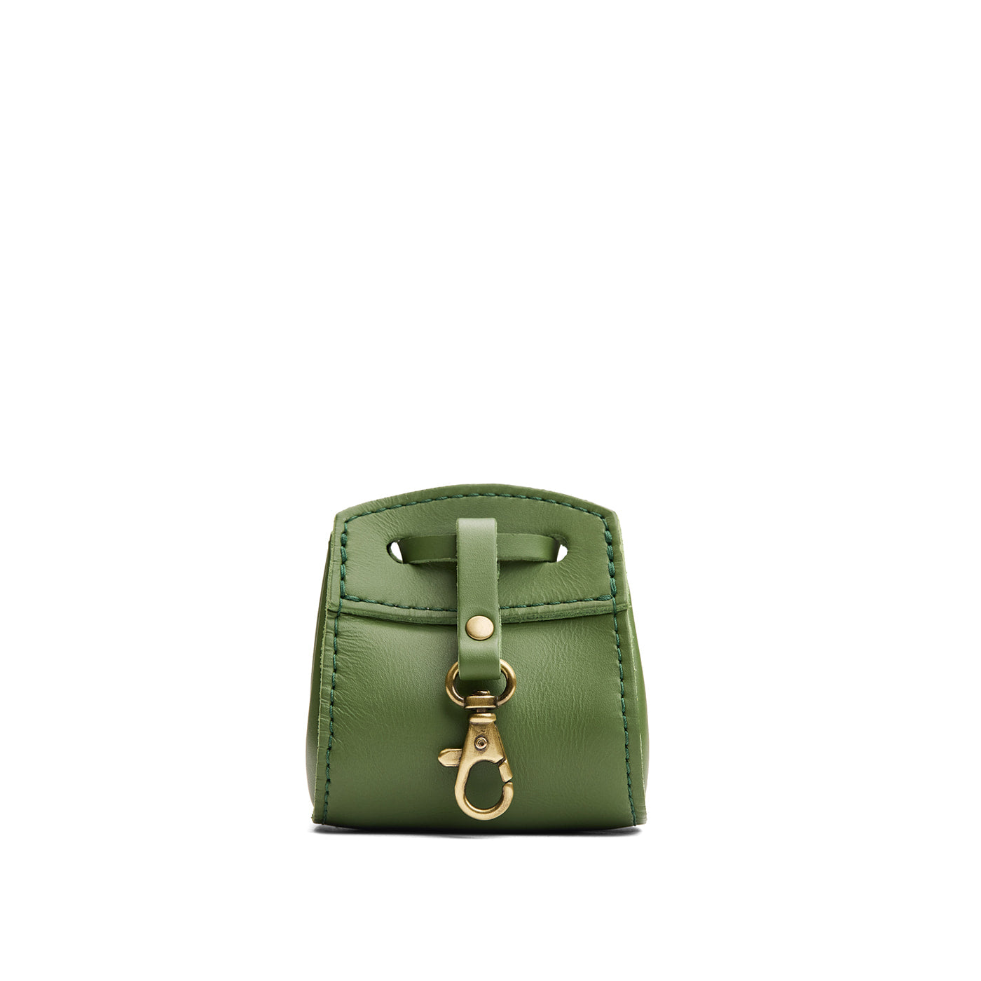 Cactus | Small leather pouch with leather drawstring closure and lobster claw clasp