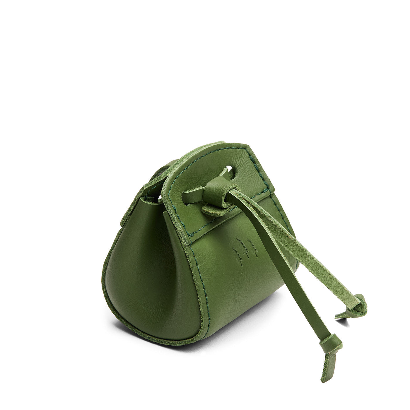 Cactus | Small leather pouch with leather drawstring closure and lobster claw clasp
