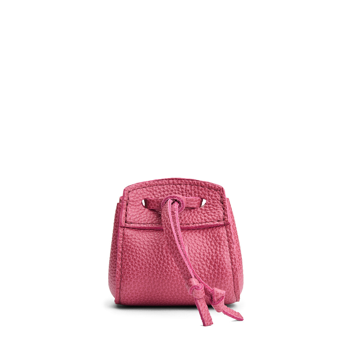 Wild Rose | Small leather pouch with leather drawstring closure and lobster claw clasp