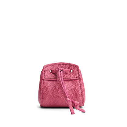 Wild Rose | Small leather pouch with leather drawstring closure and lobster claw clasp