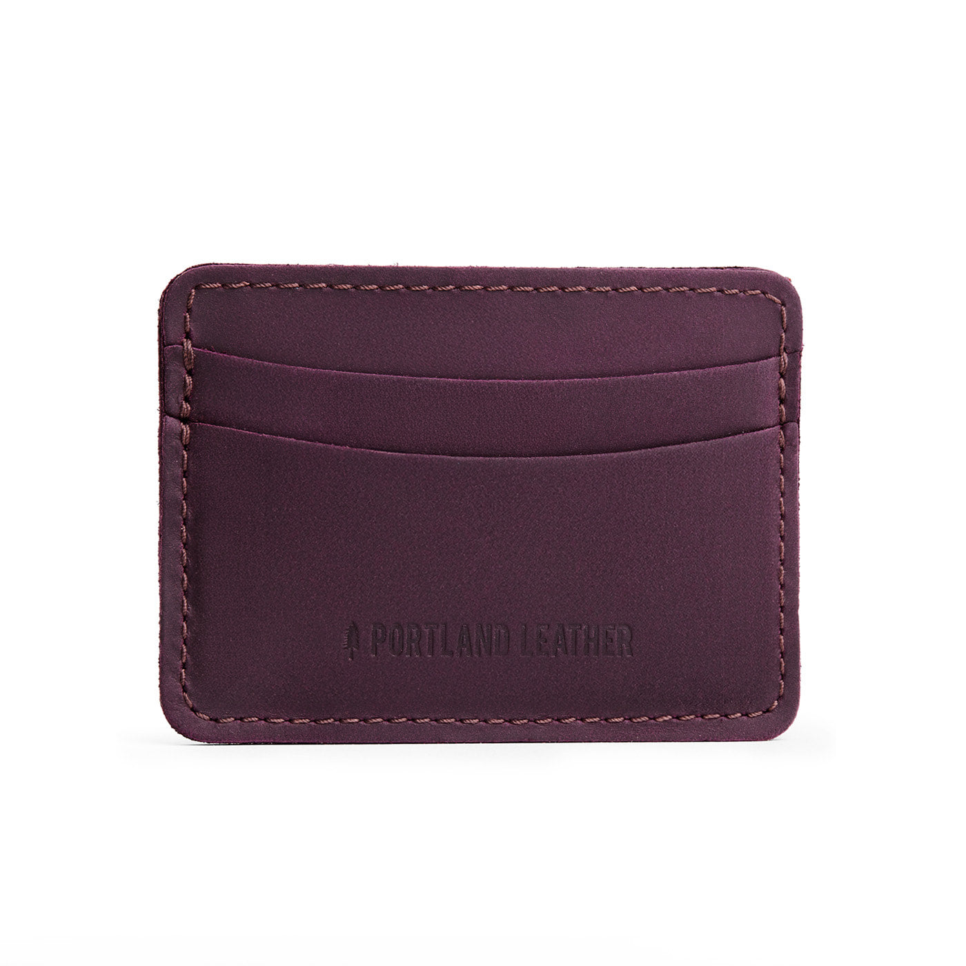 Larkspur | Minimalist leather wallet with card slots and PLG logo
