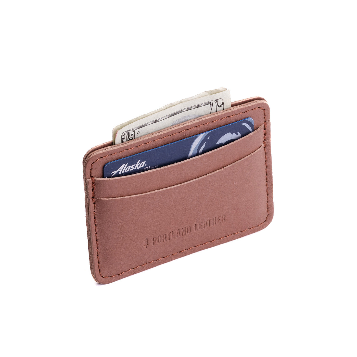 Sunkissed | Minimalist leather wallet with card slots and PLG logo