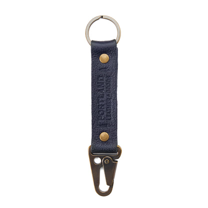 Night Owl*Long | leather logo branded keychain