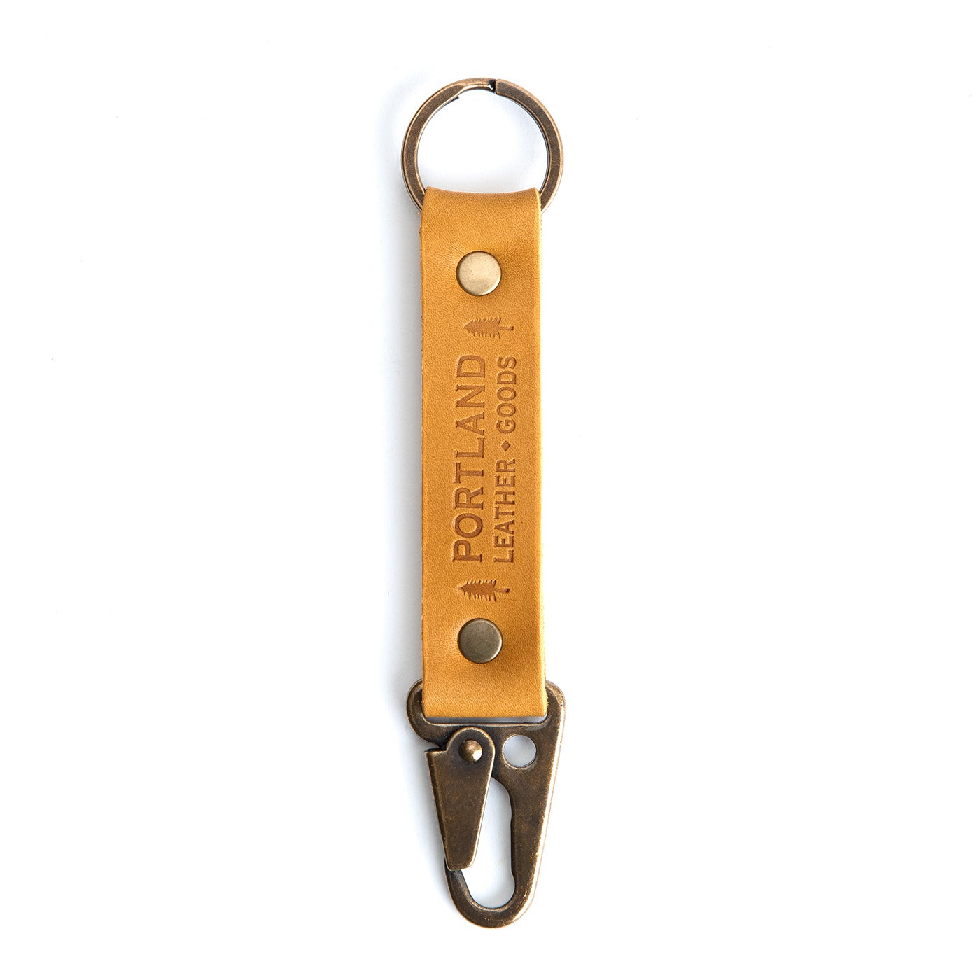 Sunflower*Long | leather logo branded keychain