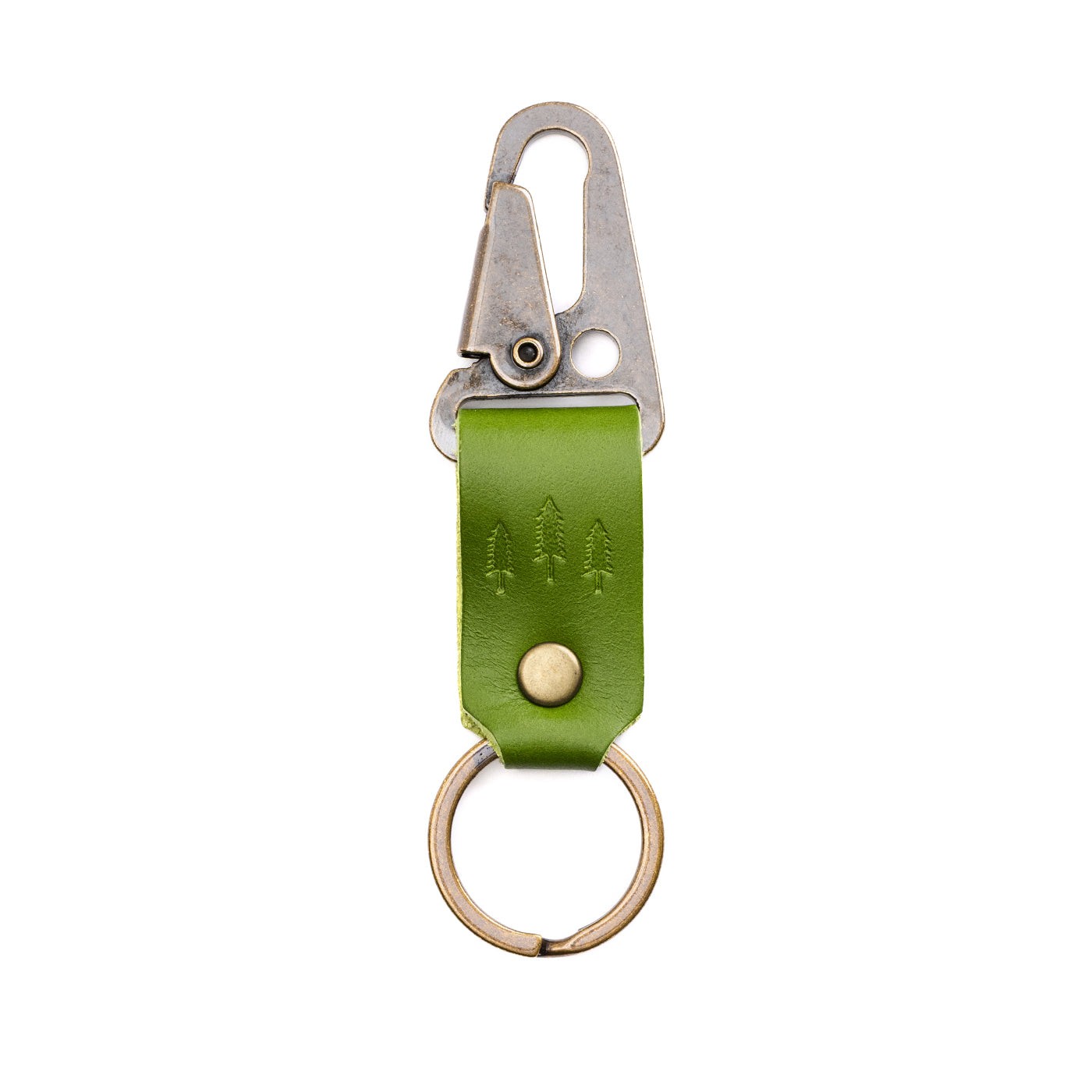 Green Apple*Short | leather logo branded keychain
