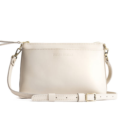 Bone*Small | Zip top petite crossbody bag with detachable strap