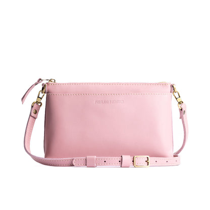 Vintage Pink*Small | Zip top petite crossbody bag with detachable strap