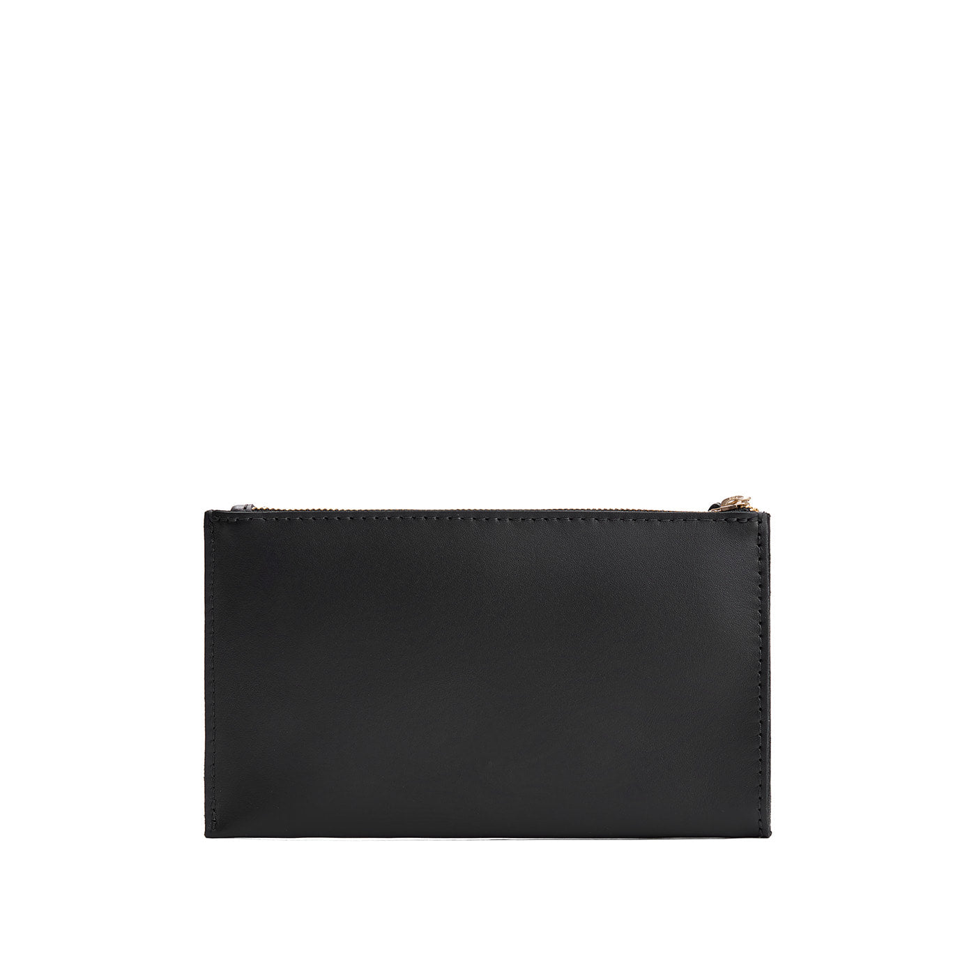 Black*Large | Wristlet pouch with front pocket and zipper closure