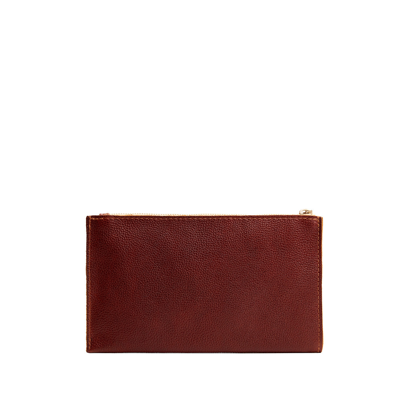 Nutmeg*Large | Wristlet pouch with front pocket and zipper closure