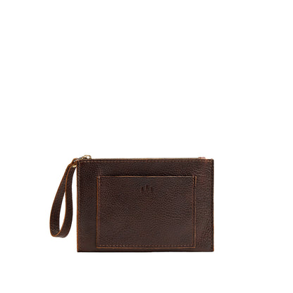 Coldbrew*Small | Wristlet pouch with front pocket and zipper closure