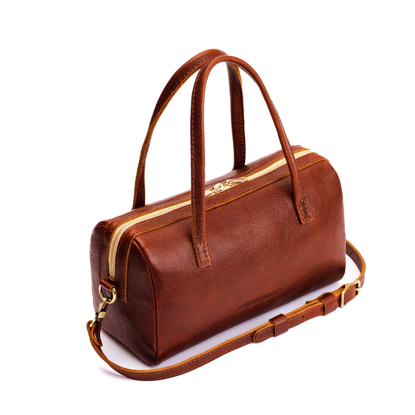 Nutmeg*Large | Mini duffle shaped handbag with crossbody strap