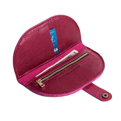 Orchid | Semicircle bifold wallet with snap closure