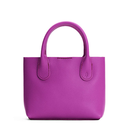 Cattleya*Small | Petite tote purse with structured leather handles and crossbody strap