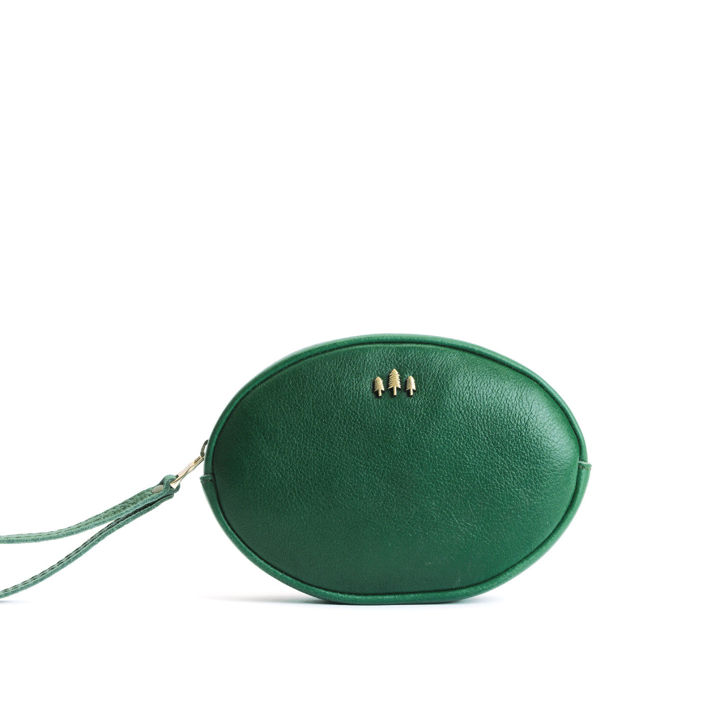 Bacalar*Large | Oval shaped pouch with zipper and wristlet strap