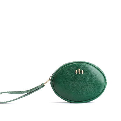 Bacalar*Small | Oval shaped pouch with zipper and wristlet strap