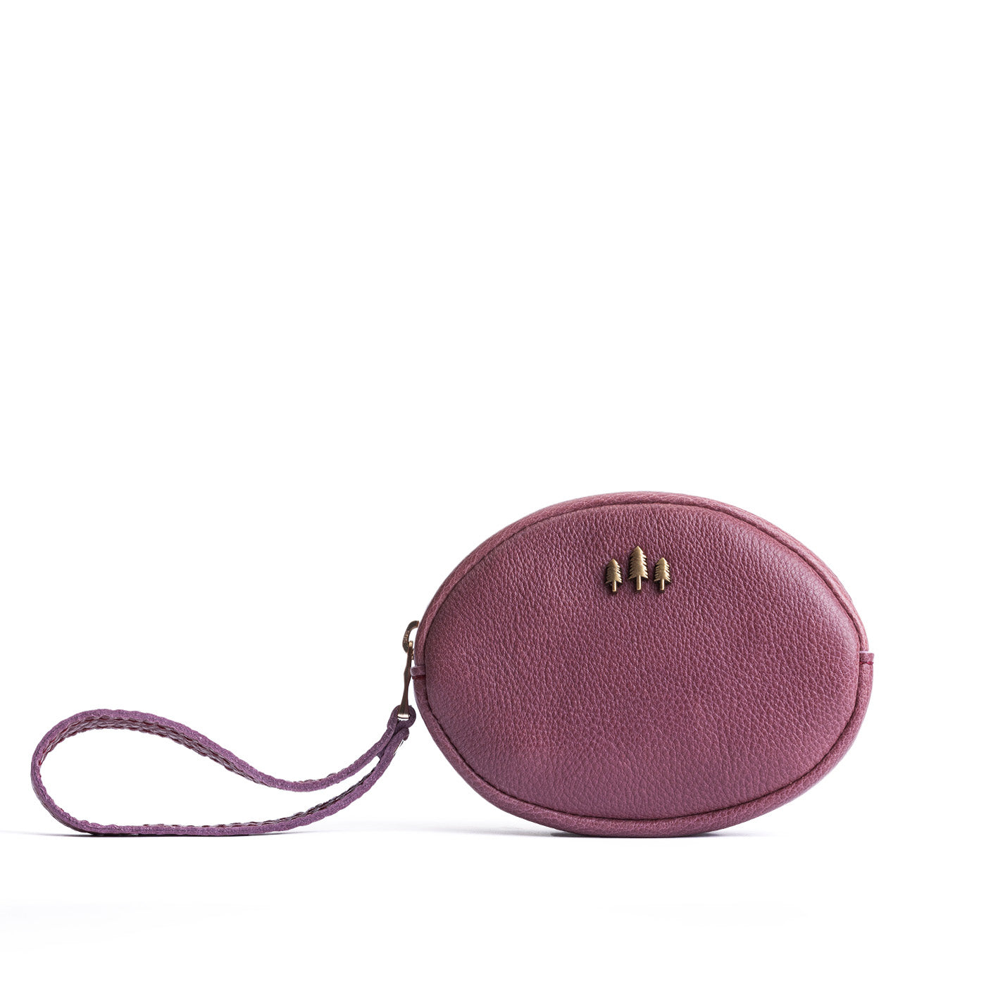 Kyoto*Small | Oval shaped pouch with zipper and wristlet strap
