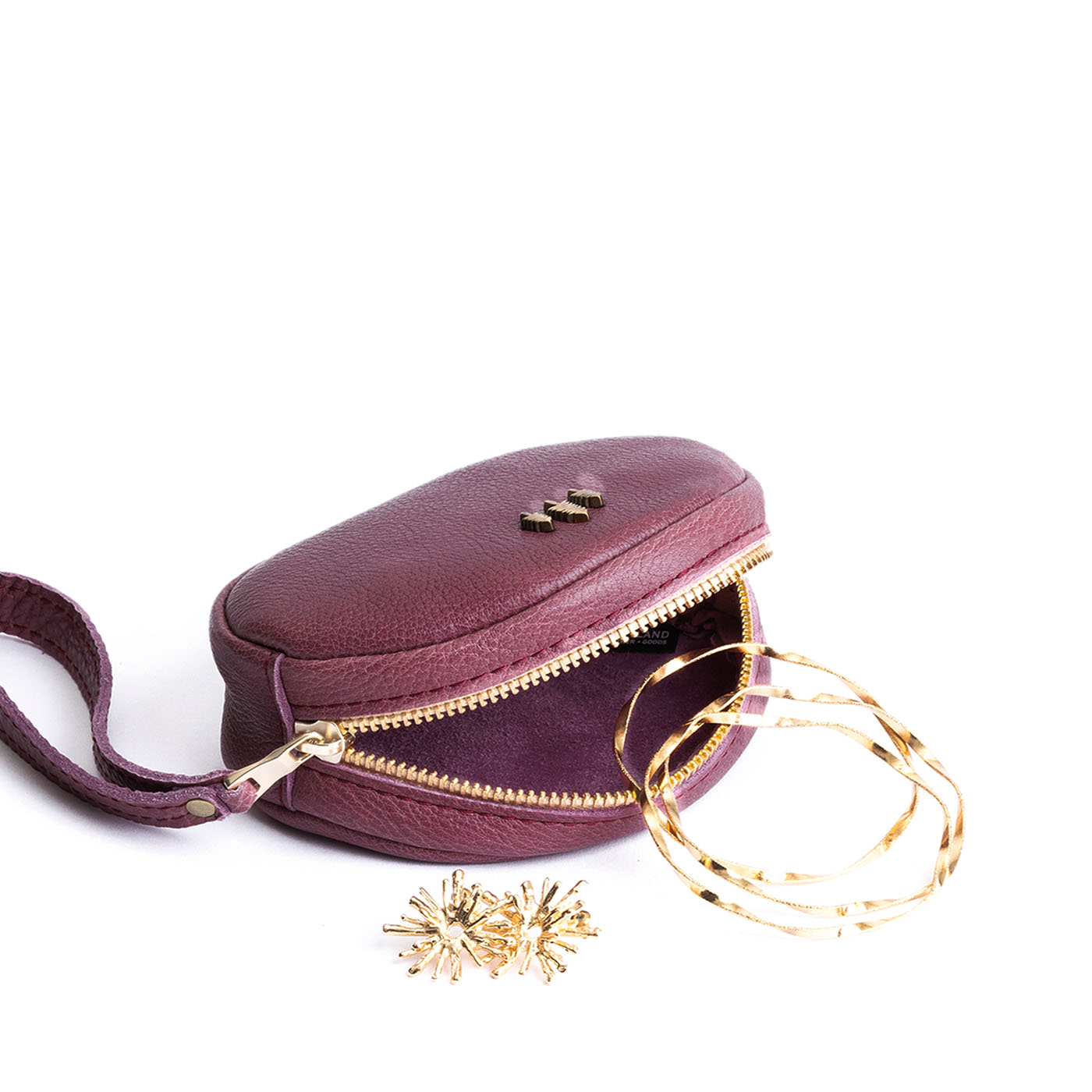 Kyoto*Small | Oval shaped pouch with zipper and wristlet strap