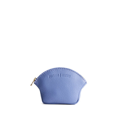 Aster*Small | Seashell shaped leather makeup bag with curved top zipper and flat bottom