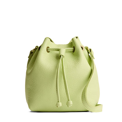 Shadow Lime*Small | Slouchy crossbody bag with leather drawstring closure